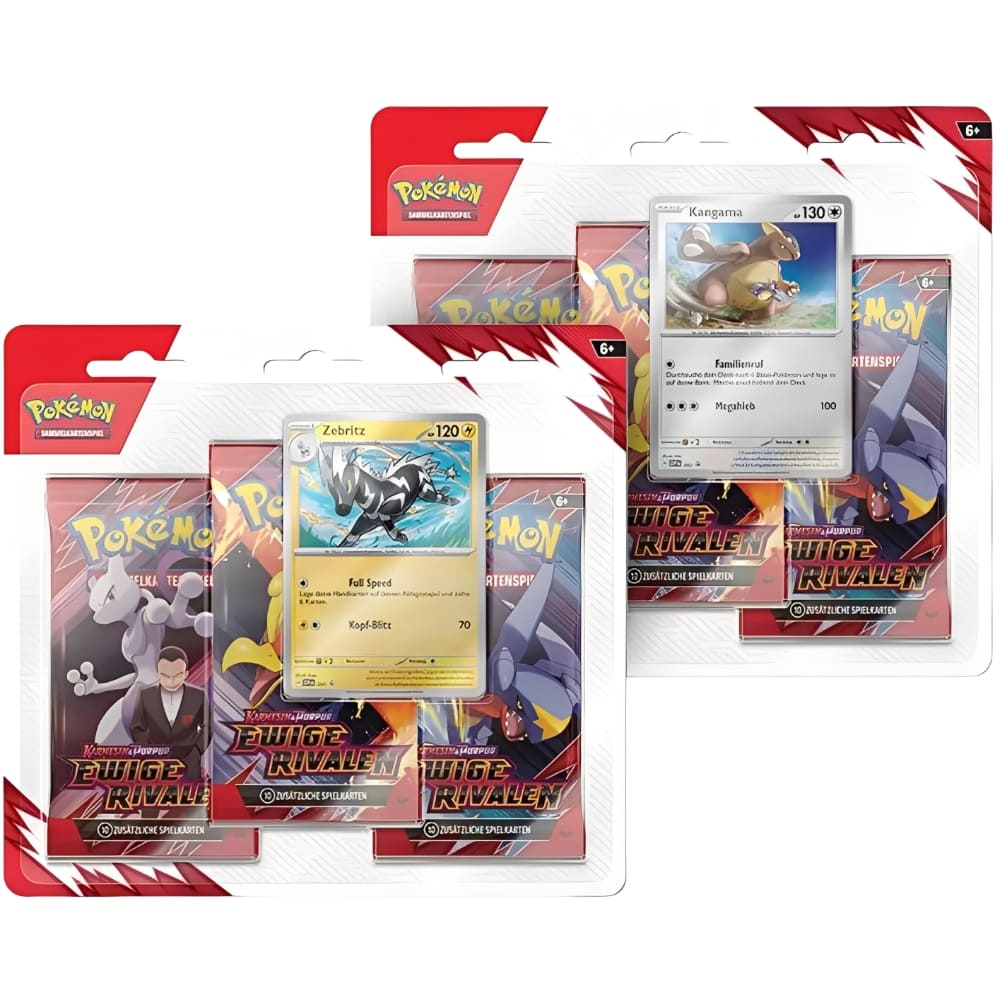 God of Cards: Pokemon Ewige Rivalen 3-Pack Blister Kangama / Zebritz Produktbild