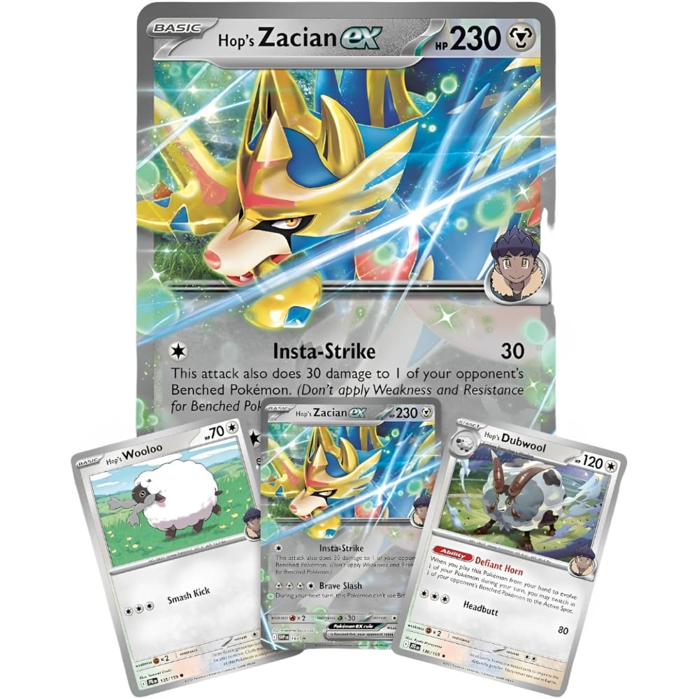 God of Cards: Pokemon Hop's Zacian ex Box Karten