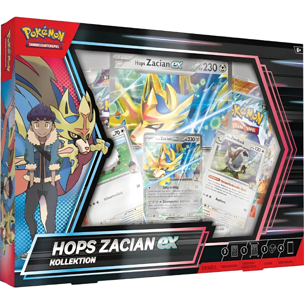God of Cards: Pokemon Hops Zacian ex Kollektion Produktbild
