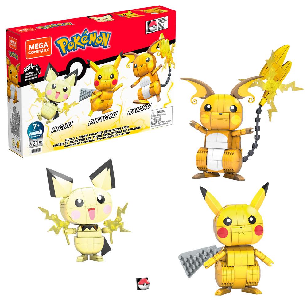 God of Cards: Pokemon Mega Construx Bauset Pikachu Evolution Trio 13cm 1 Produktbild
