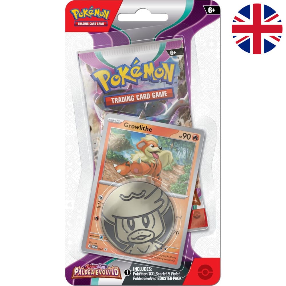 God of Cards: Pokemon Paldea Evolved Checklane Blister Growlithe Produktbild