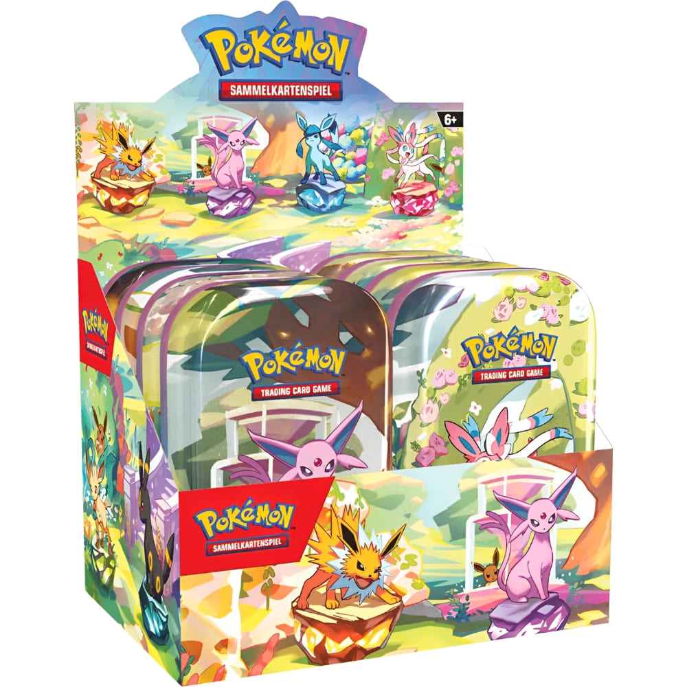 God of Cards: Pokemon Prismatische Entwicklungen Mini-Tin Display Produktbild