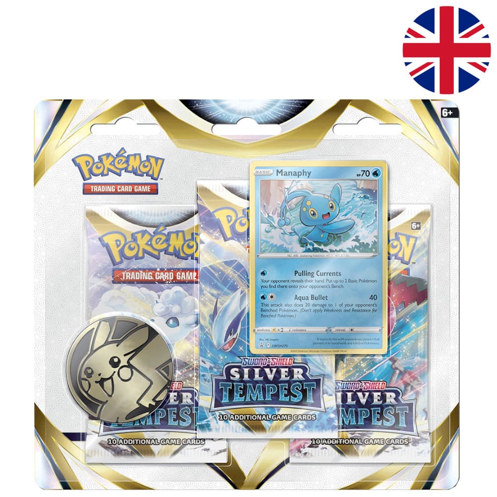 God of Cards: Pokemon Silver Tempest 3-Pack Blister Manaphy Produktbild