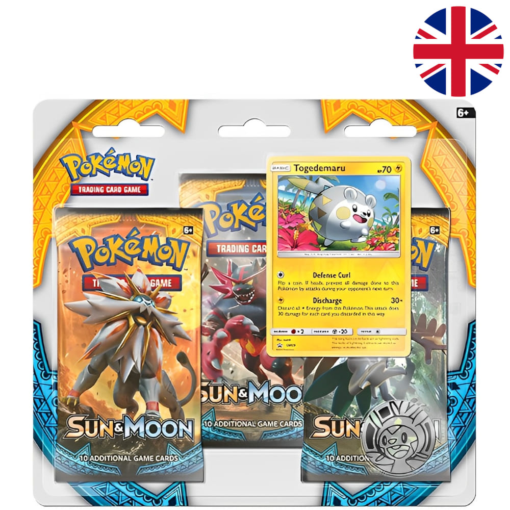 God of Cards: Pokemon Sun & Moon 3 Pack Blister Togedemaru Produktbild