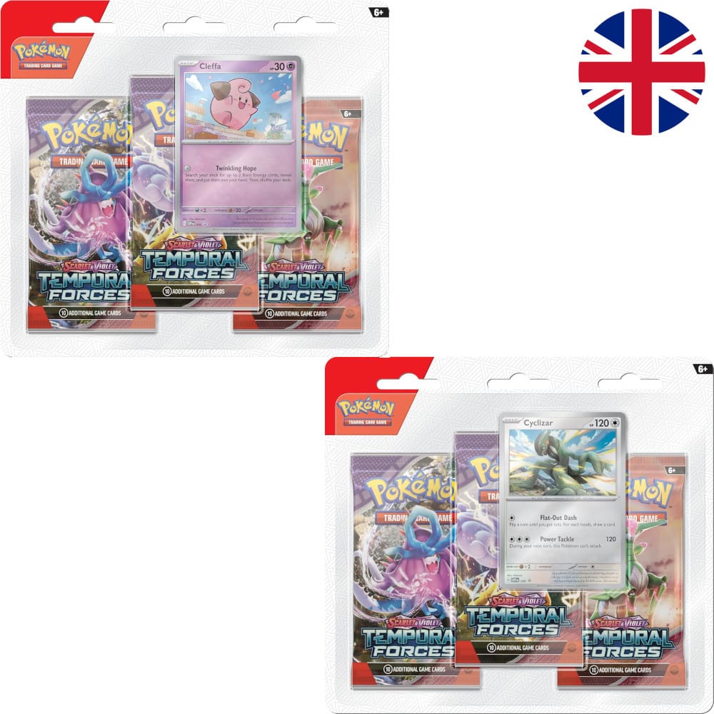 God of Cards: Pokemon Temporal Forces 3-Pack Blister Cleffa Cyclizar Produktbild