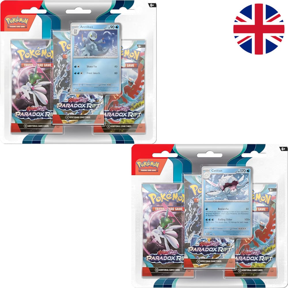 God of Cards: Pokemon Paradox Rift 3-Pack Blister Arctibax / Cetitan Produktbild