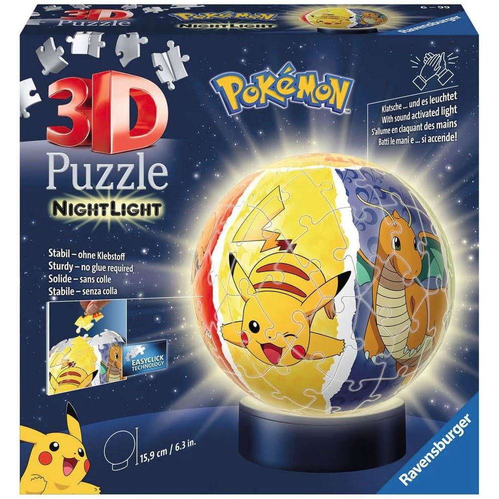 God of Cards: Pokemon 3D Puzzle Nachtlicht Puzzle Ball 72 Teile Produktbild