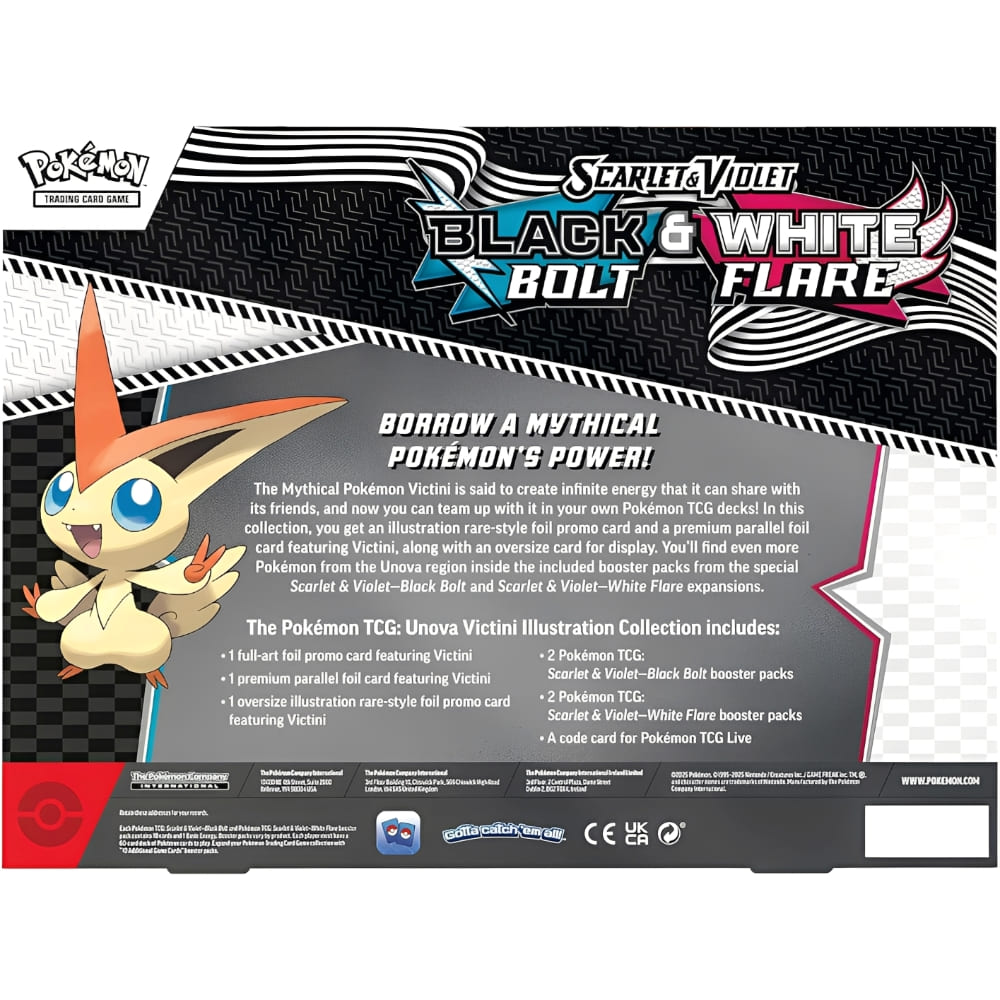 God of Cards: Pokemon Black Bolt & White Flare Illustration Collection Unova Victini Rückseite