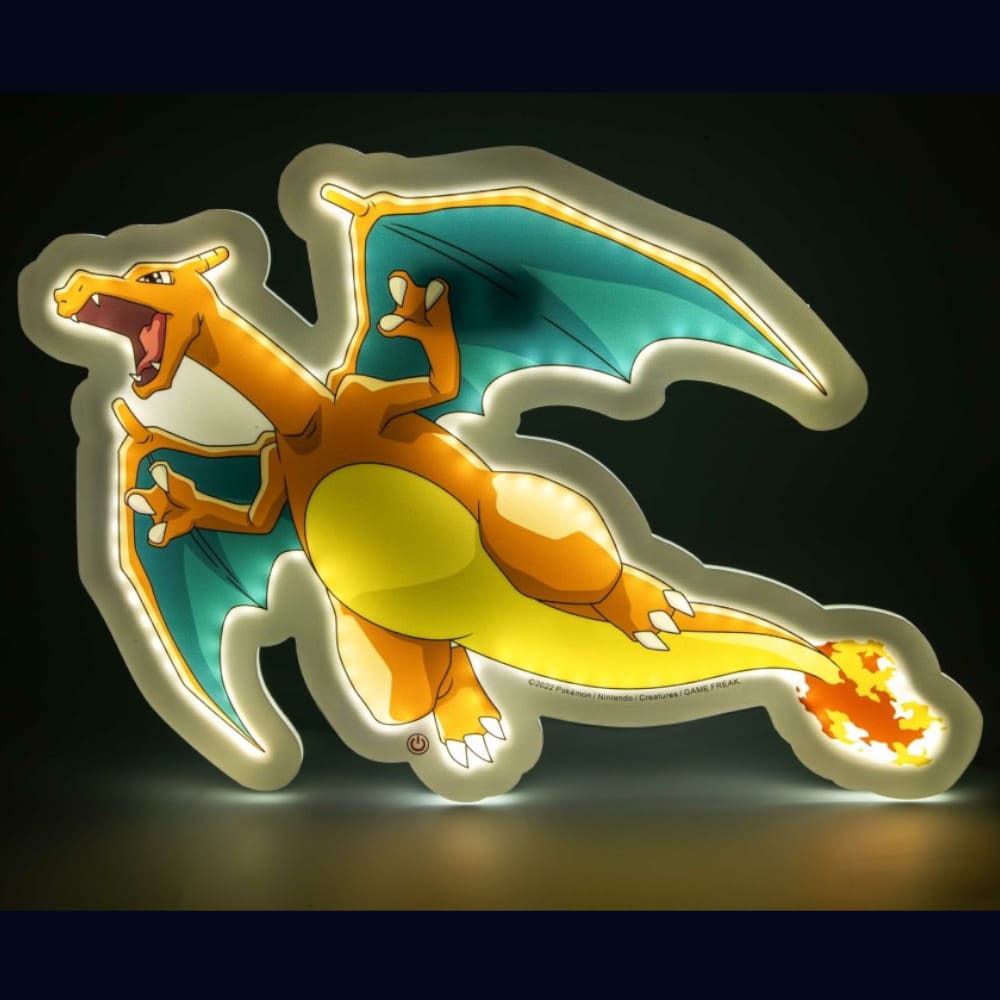 God of Cards: Pokemon LED Wandleuchte Glurak 30cm 1 Produktbild
