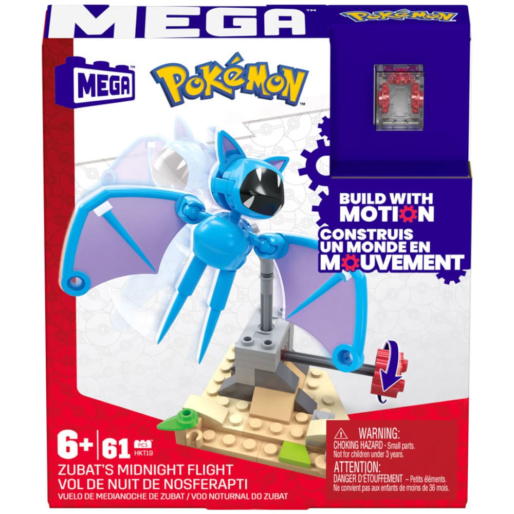 God of Cards: Pokemon Mega Construx Bauset Zubats Mitternachtsflug 11cm Produktbild