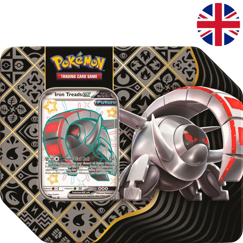 God of Cards: Pokemon Paldean Fates Tin Box (US) Iron Treads ex Produktbild