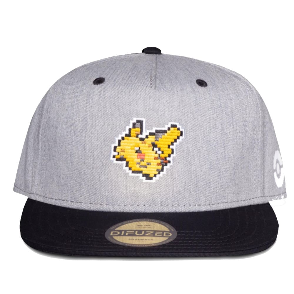 God of Cards: Pokémon Snapback Cap Pikachu Pixel (Men's) Produktbild