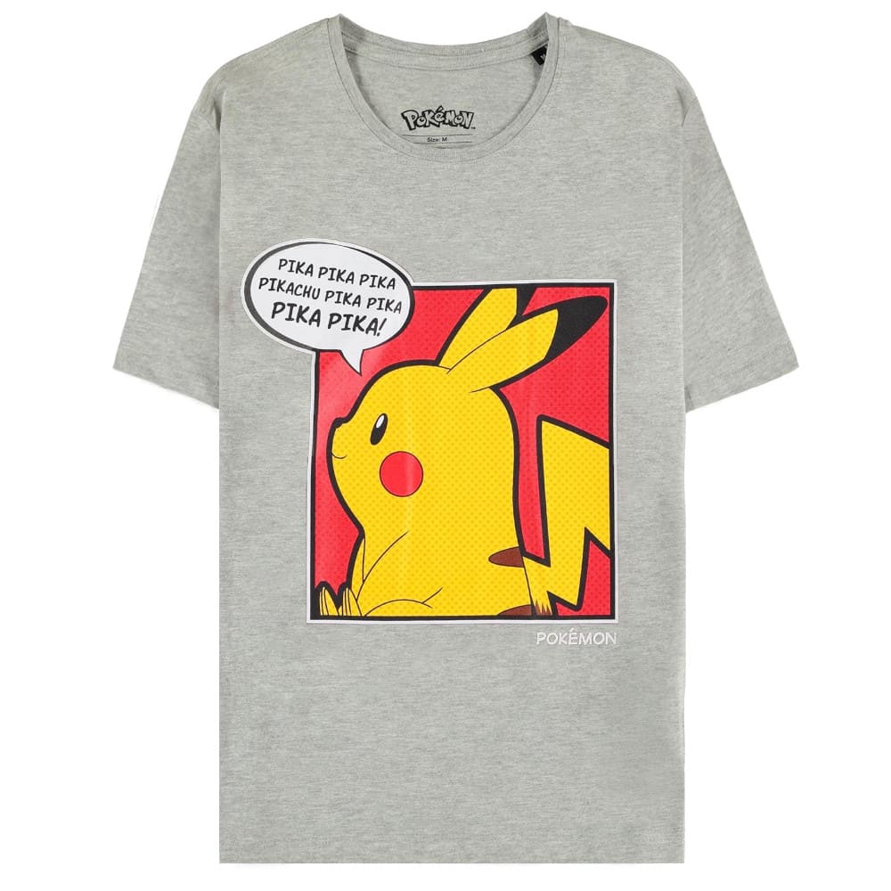 God of Cards:Pokémon T-Shirt Pika Pikachu Grey (Men's) Produktbild