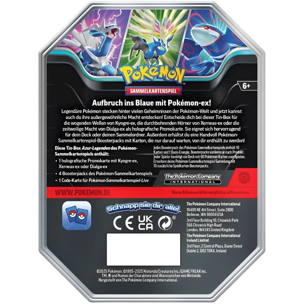 Pokemon <br> Tin Box <br> Azur-Legenden <br> Dialga ex