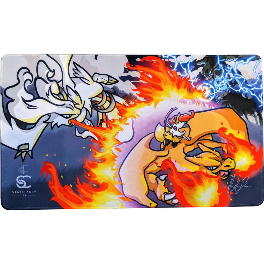 God of Cards: Stay Classy Play Mat Through Fire and Flames Produktbild