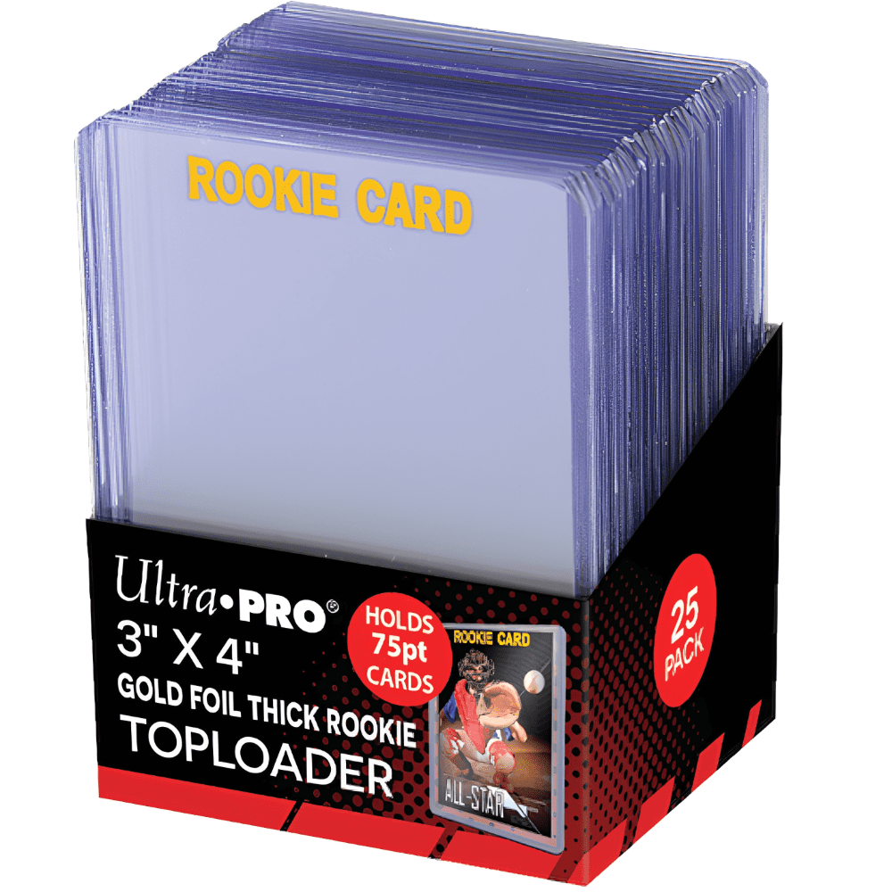 God of Cards: Ultra Pro Toploader  3 x 4 Rookie Gold Thick 75PT 25 Stück Produktbild