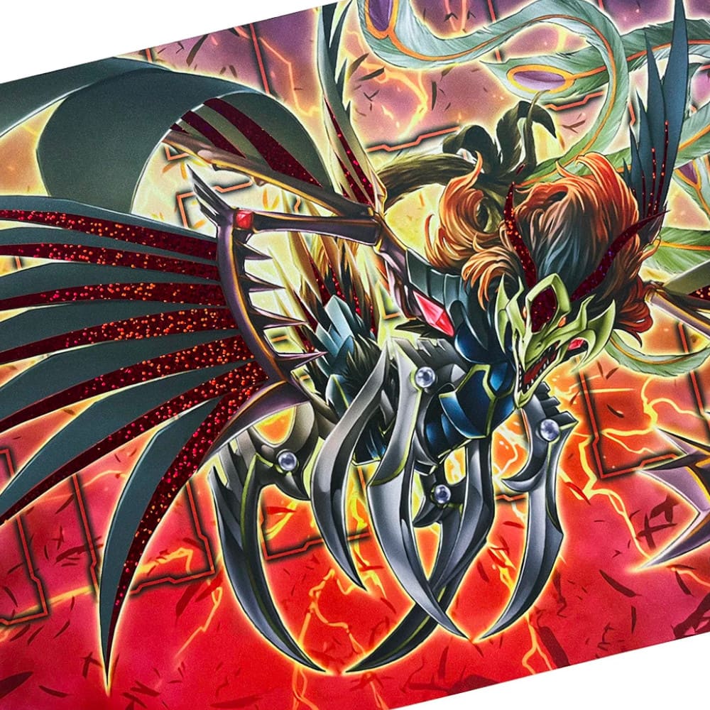 God of Cards: Yugioh Holo Playmat Black Feather Dragon 1 Produktbild
