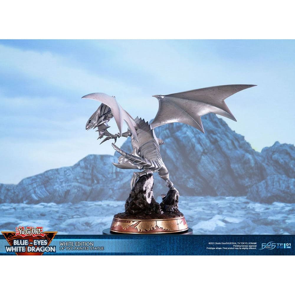 God of Cards: Yugioh PVC Statue Blue-Eyes White Dragon White Edition 35cm 4 Produktbild