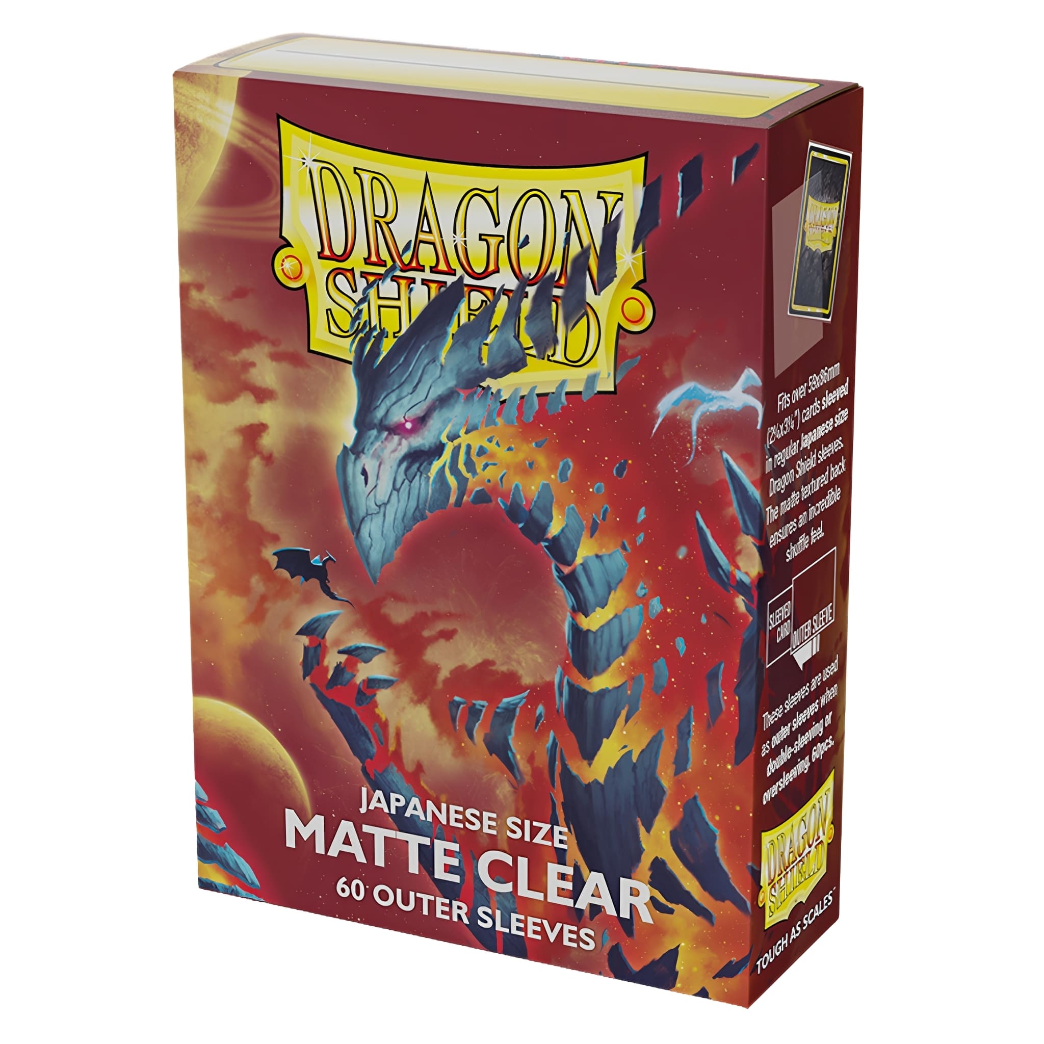 Smocza Tarcza <br> Japońskie rozmiary dopasowane do rękawów zewnętrznych <br> 100 szt. Mata przezroczysta