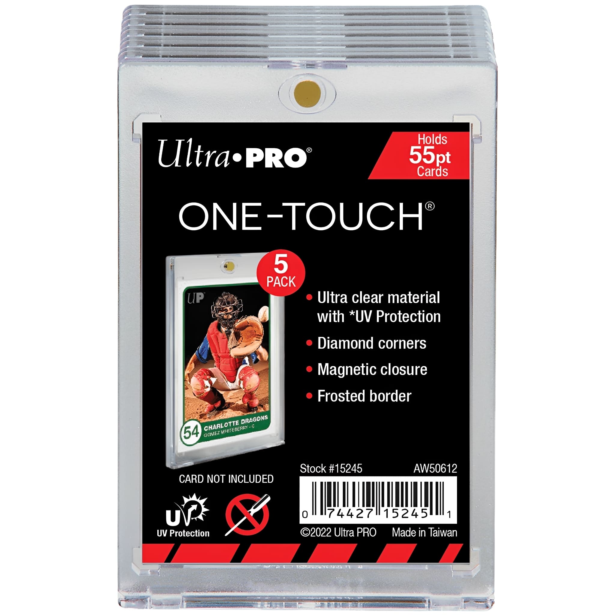 Ultra Pro <br> Magnetic Holder <br> UV One-Touch <br> 55pt <br> 5 Count Retail Pack