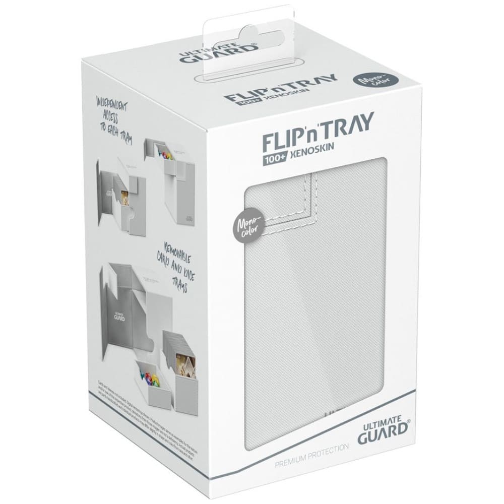 God of Cards: Ultimate Guard Flip n Tray XenoSkin 100+ Monocolor Weiß Produktbild