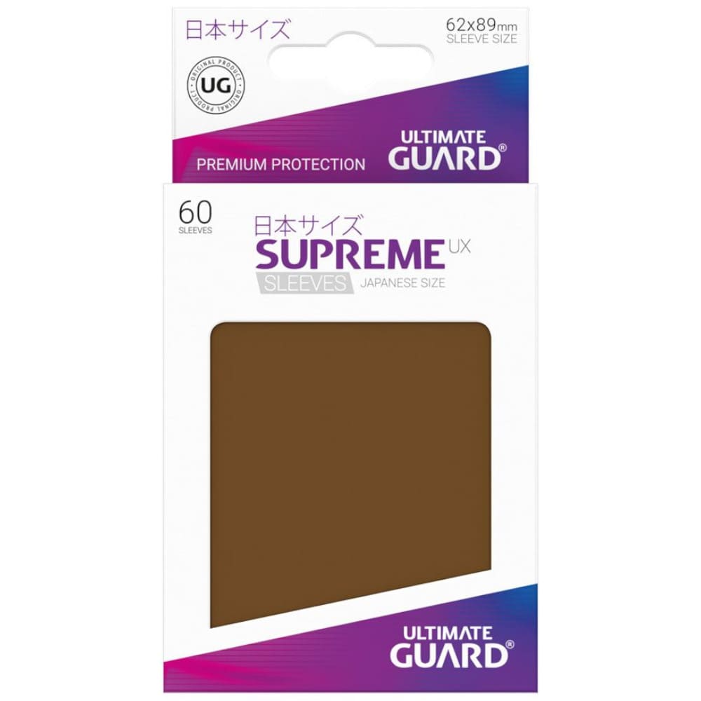 God of Cards: Ultimate Guard Japanese Size Supreme UX Sleeves Braun Produktbild