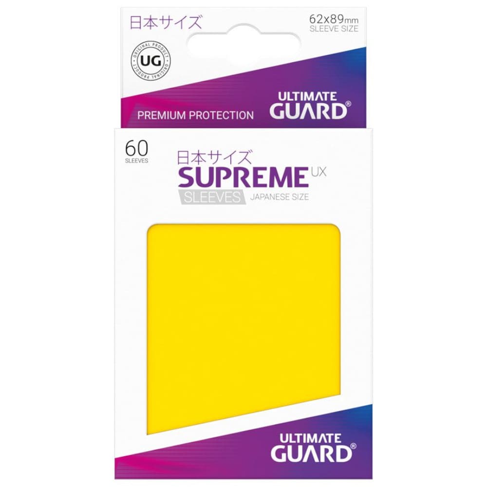 God of Cards: Ultimate Guard Japanese Size Supreme UX Sleeves Gelb Produktbild