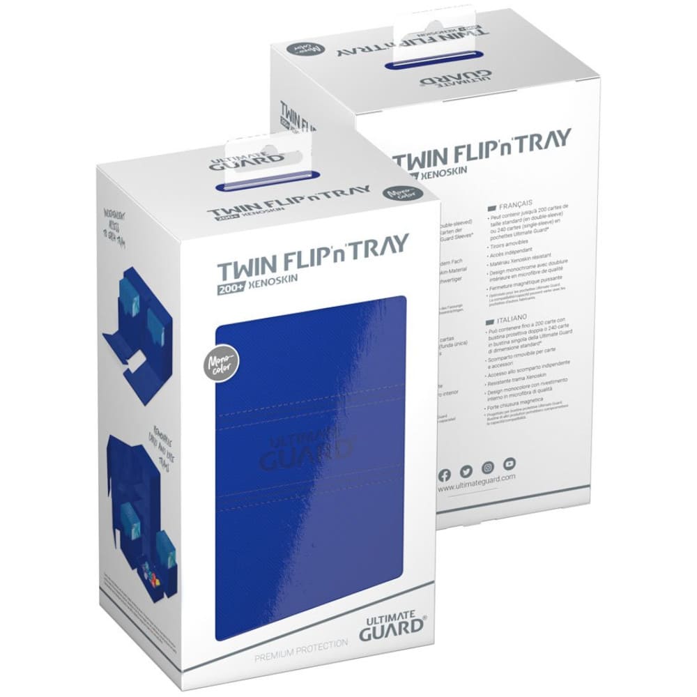 God of Cards: Ultimate Guard Twin Flip n Tray XenoSkin 200+ Monocolor Blau Produktbild
