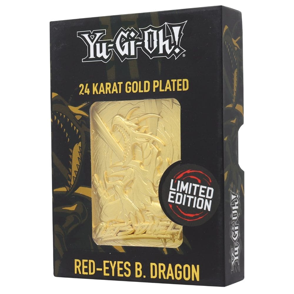 God of Cards: Yu-Gi-Oh! 24k Gold Plated Collectible Red Eyes Black Dragon Produktbild